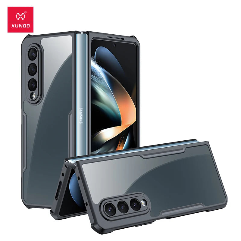 For Samsung Galaxy Z Fold5 Case,For Galaxy Z Fold 5 4 3 Phone Cover Shockproof Protective Shell Transparent Clear Cases