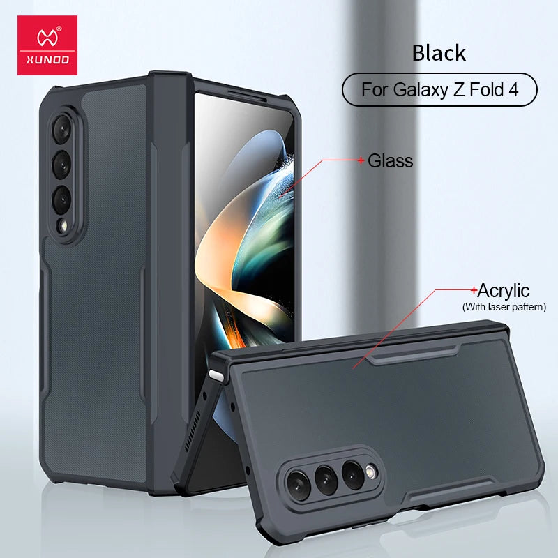 For Samsung Galaxy Z Fold5 Case,For Galaxy Z Fold 5 4 3 Phone Cover Shockproof Protective Shell Transparent Clear Cases