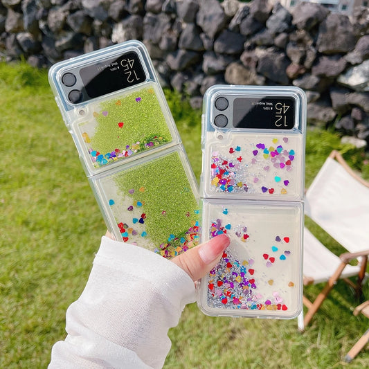 for Samsung Z Flip 5 Luxury Glitter Quicksand Case For Samsung Galaxy Z Flip 5 4 3