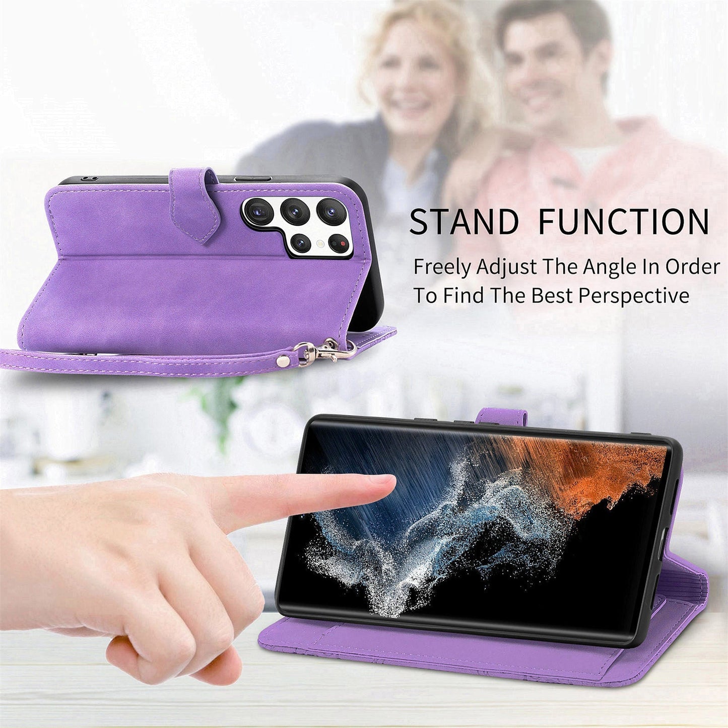 Versatile Elegance Crossbody Wallet Flip Case for Samsung Galaxy