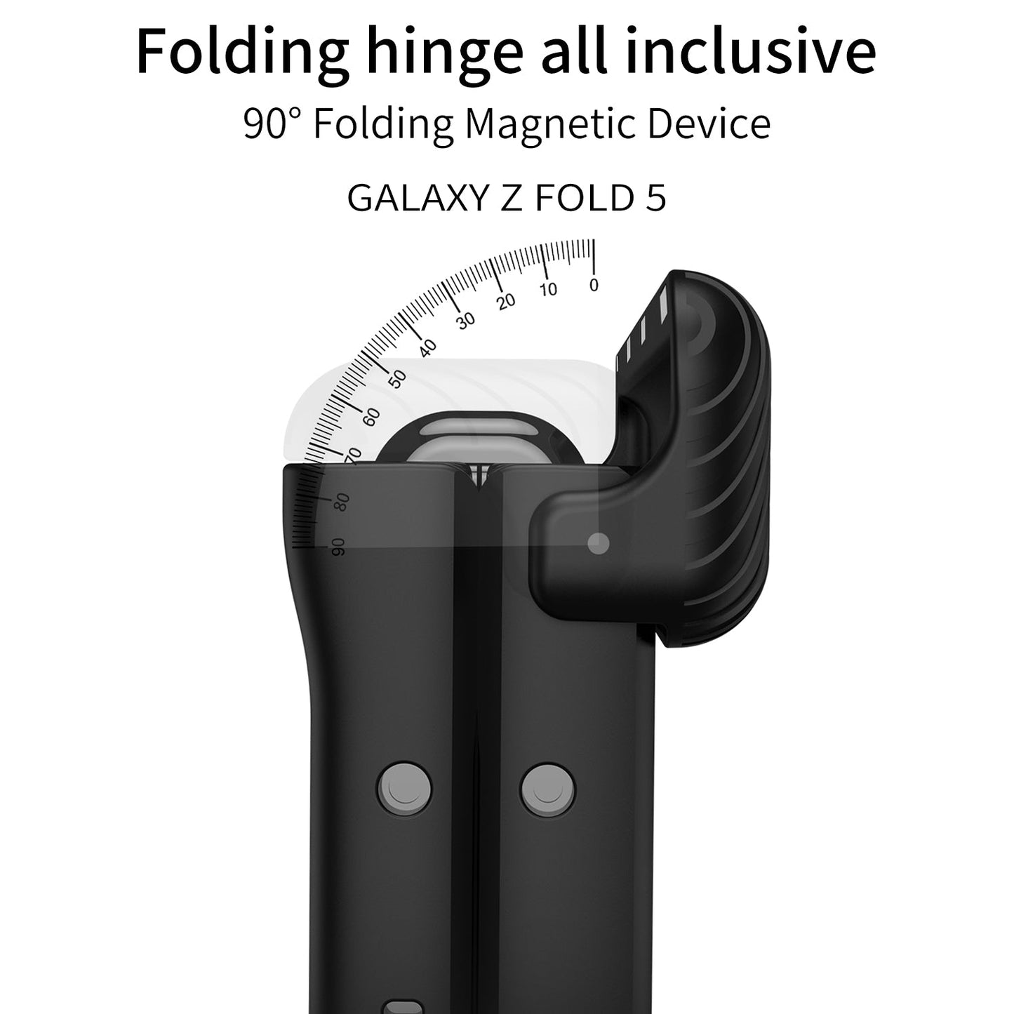 Magnetic Armor All-included Hinge Holder Case With Back Screen Protector For Samsung Galaxy Z Fold5 Fold4 Fold3