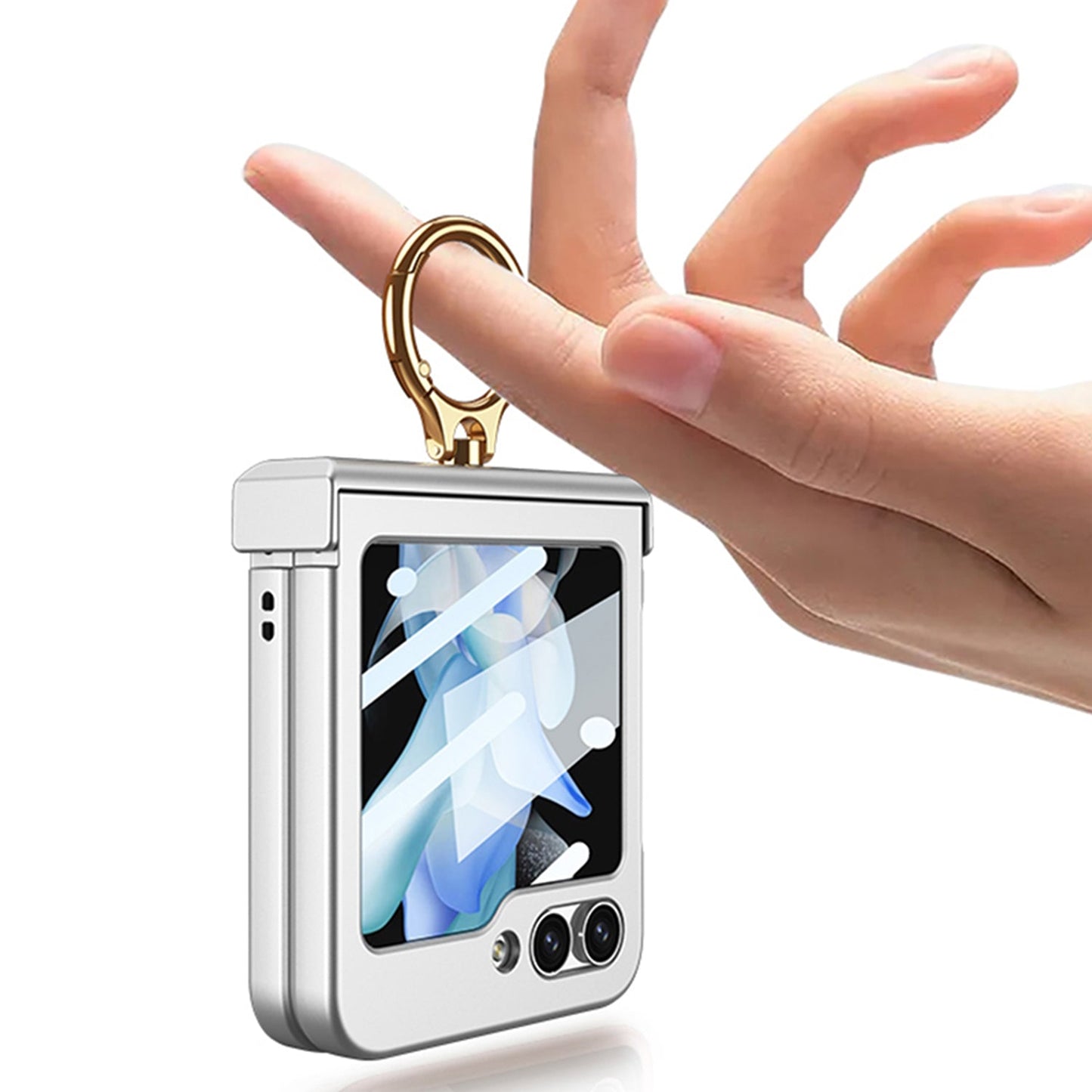 All-inclusive Protective Ring Holder Phone Case For Samsung Galaxy Z Flip5 Flip4 Flip3
