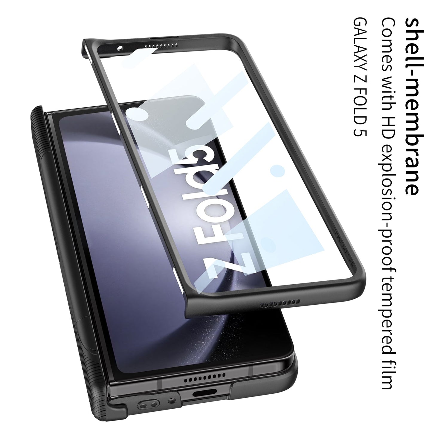 Magnetic Armor All-included Hinge Holder Case With Back Screen Protector For Samsung Galaxy Z Fold5 Fold4 Fold3