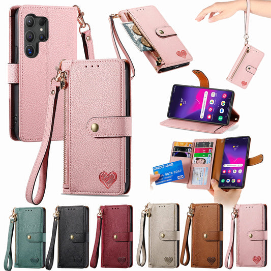 RFID Crossbody Wallet Flip Case for Samsung Galaxy