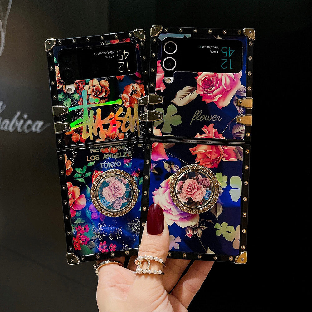 Vintage Fashion Rose Ring Phone Case for Samsung Galaxy Z Flip 3/4/5