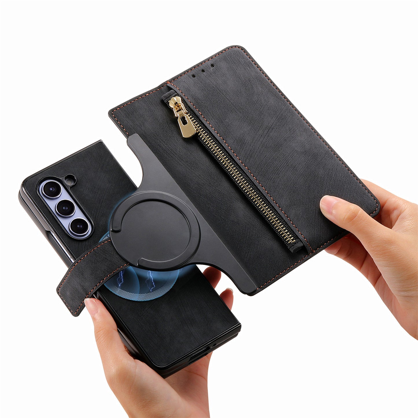 High quality leather wallet phone case for samsung Z Fold 5/4/3/ S24/S23/S22/S21 Ultra