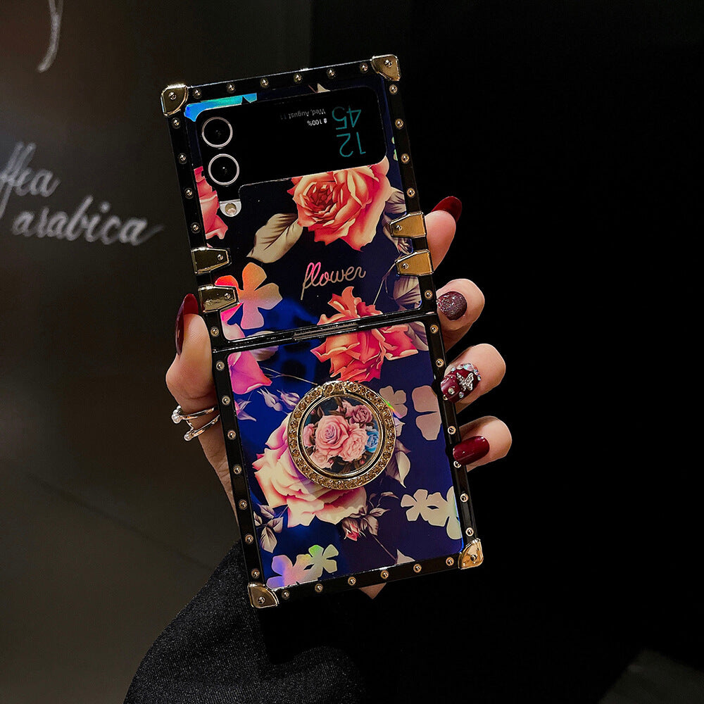 Vintage Fashion Rose Ring Phone Case for Samsung Galaxy Z Flip 3/4/5