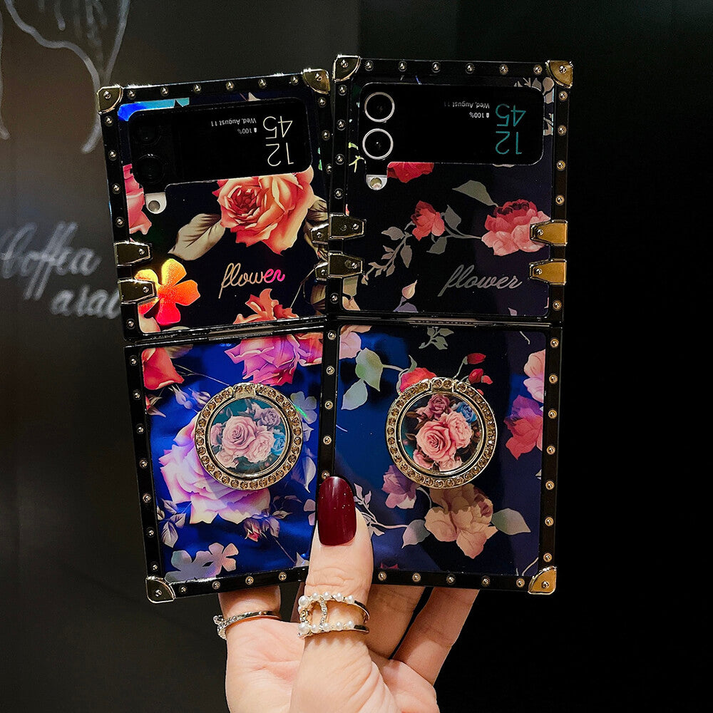 Vintage Fashion Rose Ring Phone Case for Samsung Galaxy Z Flip 3/4/5