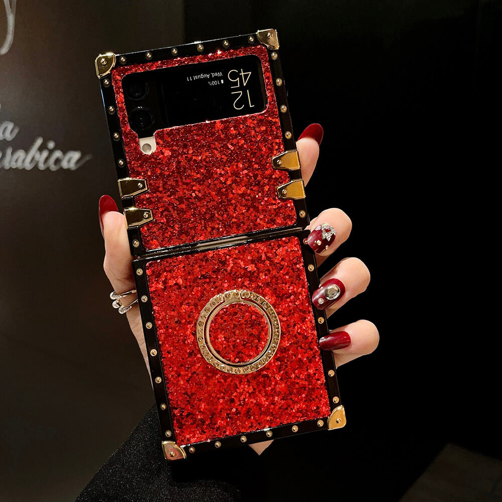 Glitter Diamond Ring Phone Case for Samsung Galaxy Z Flip 3/4/5