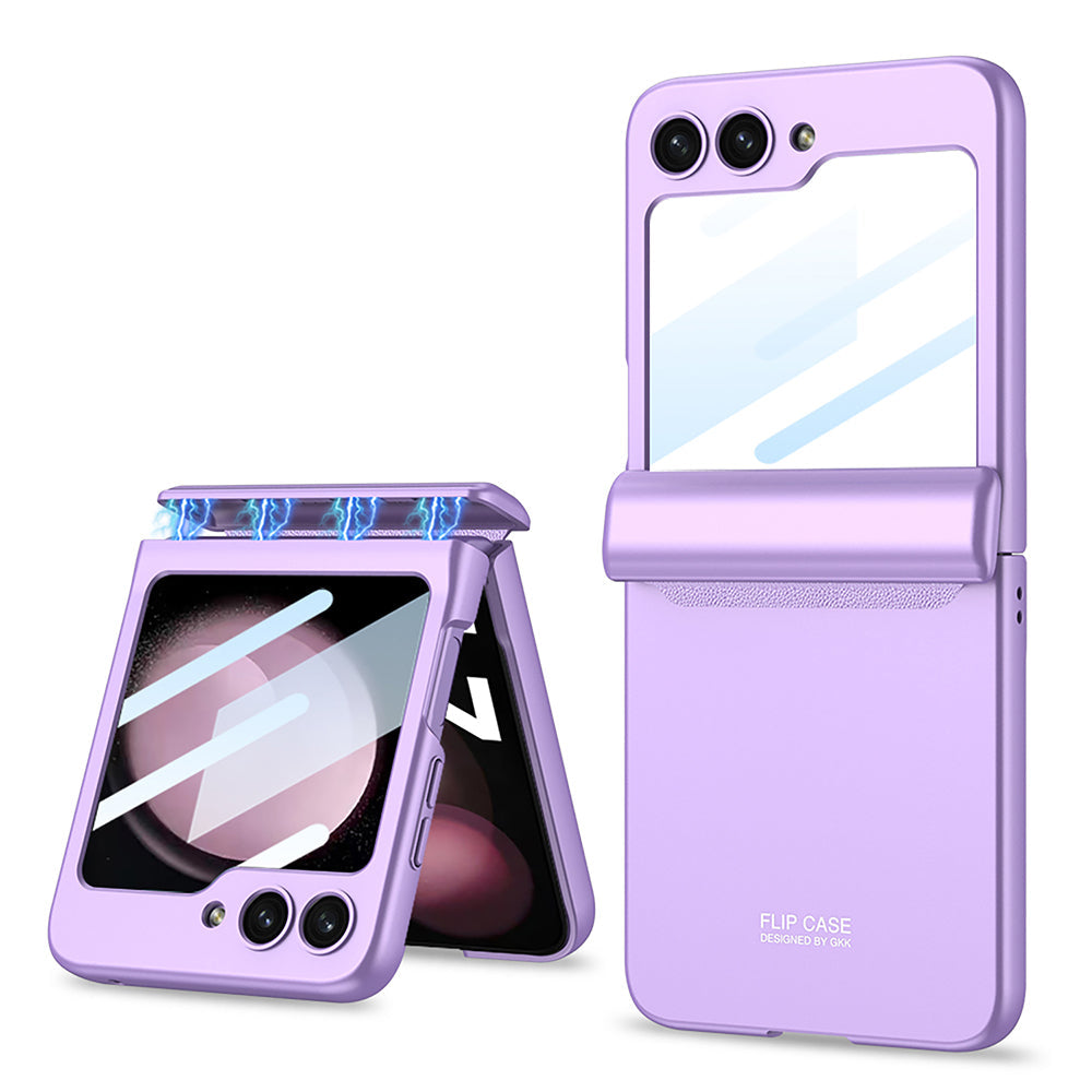 Magnetic All-included Shockproof Plastic Hard Cover For Samsung Galaxy Z Flip5 Flip4 Flip3