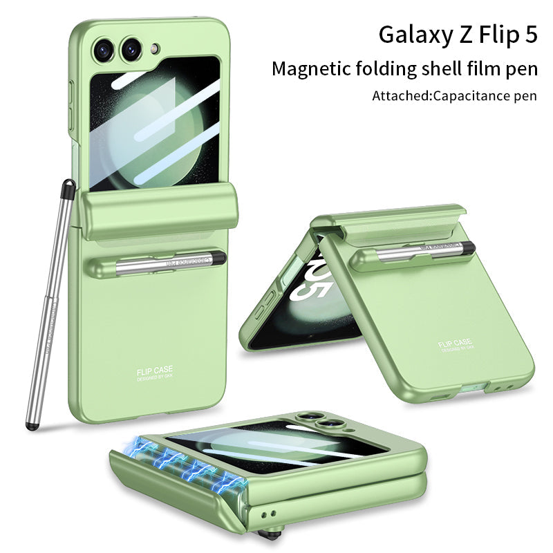 Magnetic All-included Shockproof Plastic Hard Cover For Samsung Galaxy Z Flip5 Flip4 Flip3 - Mycasety Mycasety