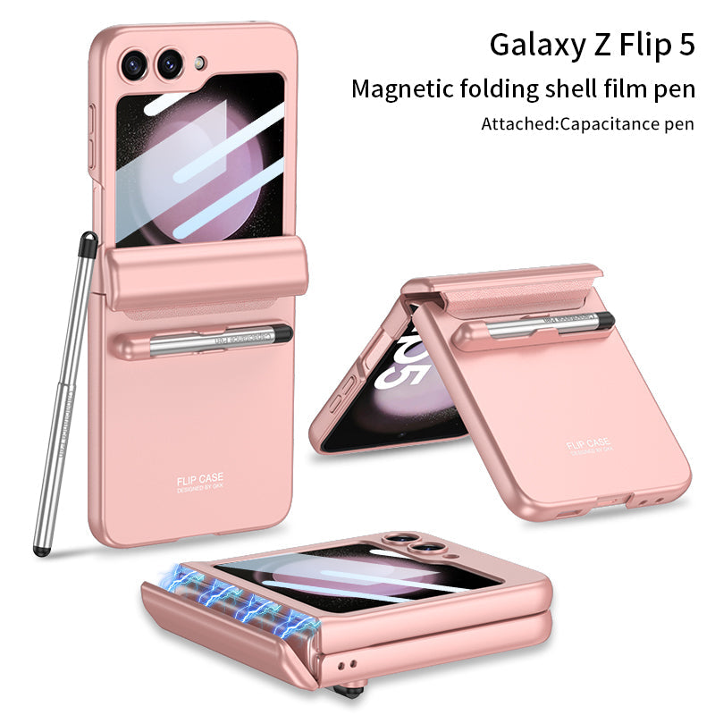 Magnetic All-included Shockproof Plastic Hard Cover For Samsung Galaxy Z Flip5 Flip4 Flip3 - Mycasety Mycasety