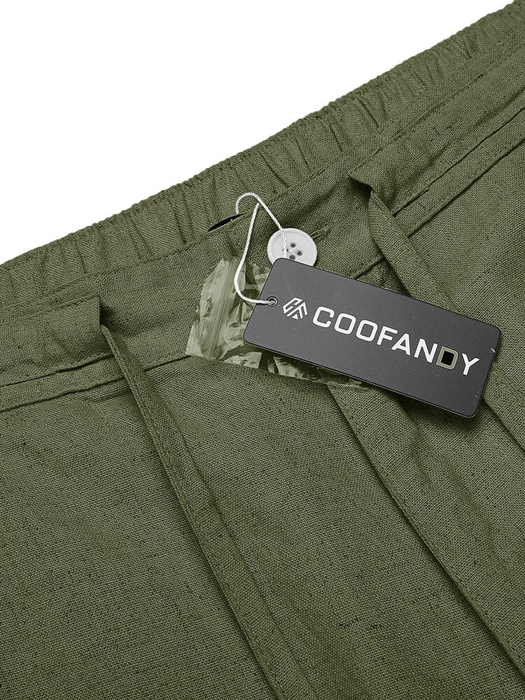 Casual Straight Linen Drawstring Pants (US Only)