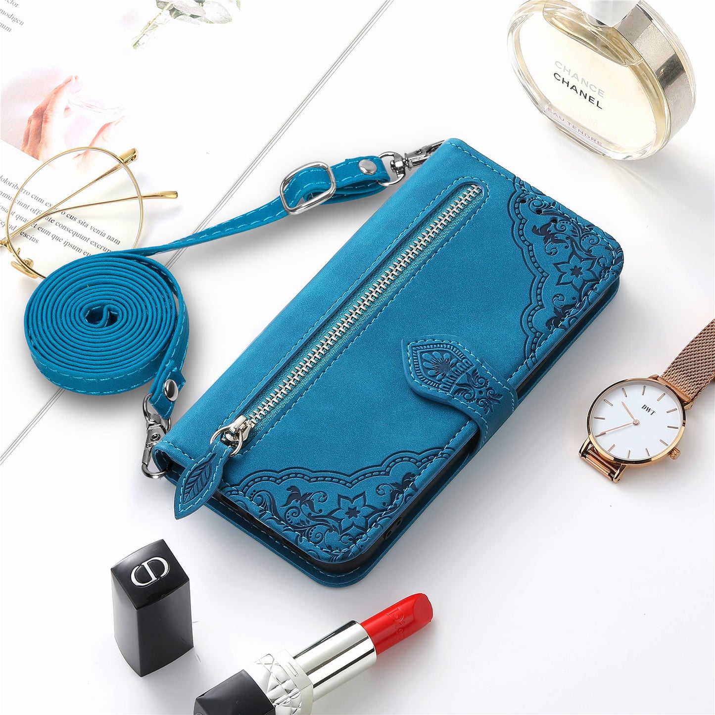 Versatile Elegance Crossbody Wallet Flip Case for Samsung Galaxy