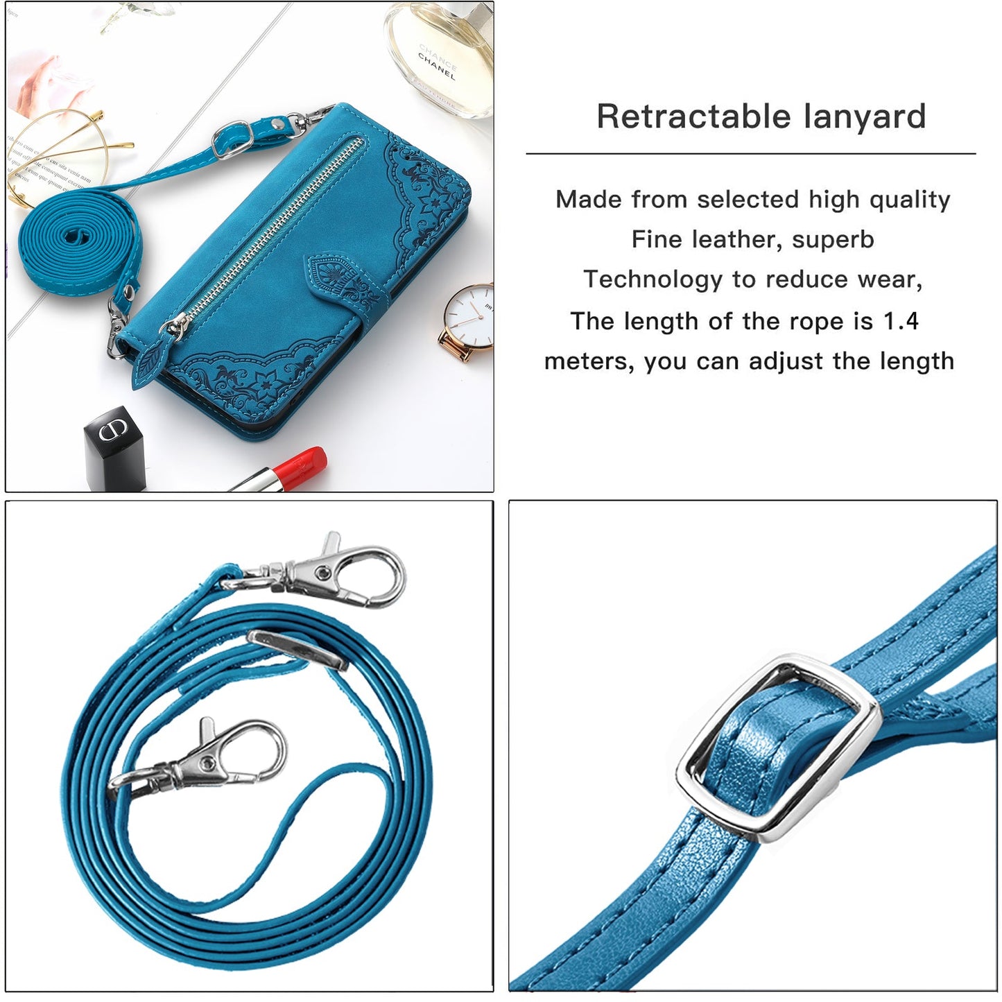 Versatile Elegance Crossbody Wallet Flip Case for Samsung Galaxy