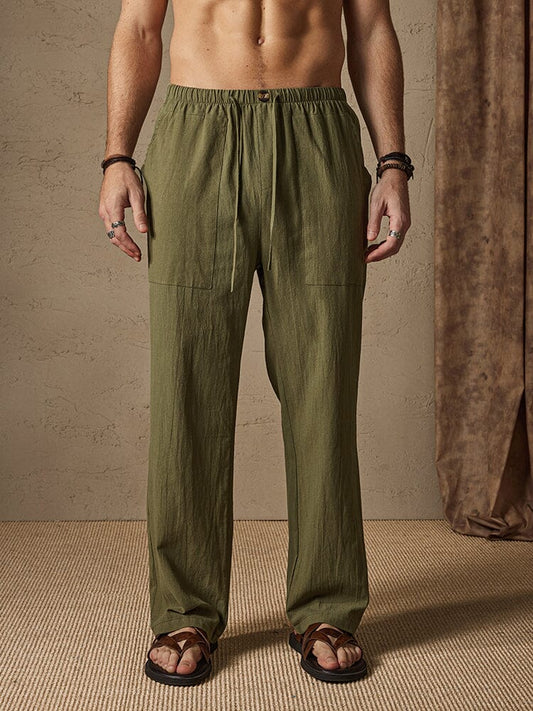 Casual Cotton Linen Style Pants