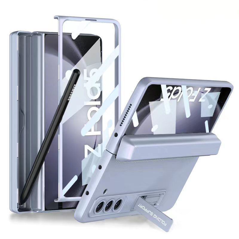 Magnetic Hinge Pen Box Protective Phone Case With Back Screen Glass For Samsung Galaxy Z Fold 5/4/3 5G