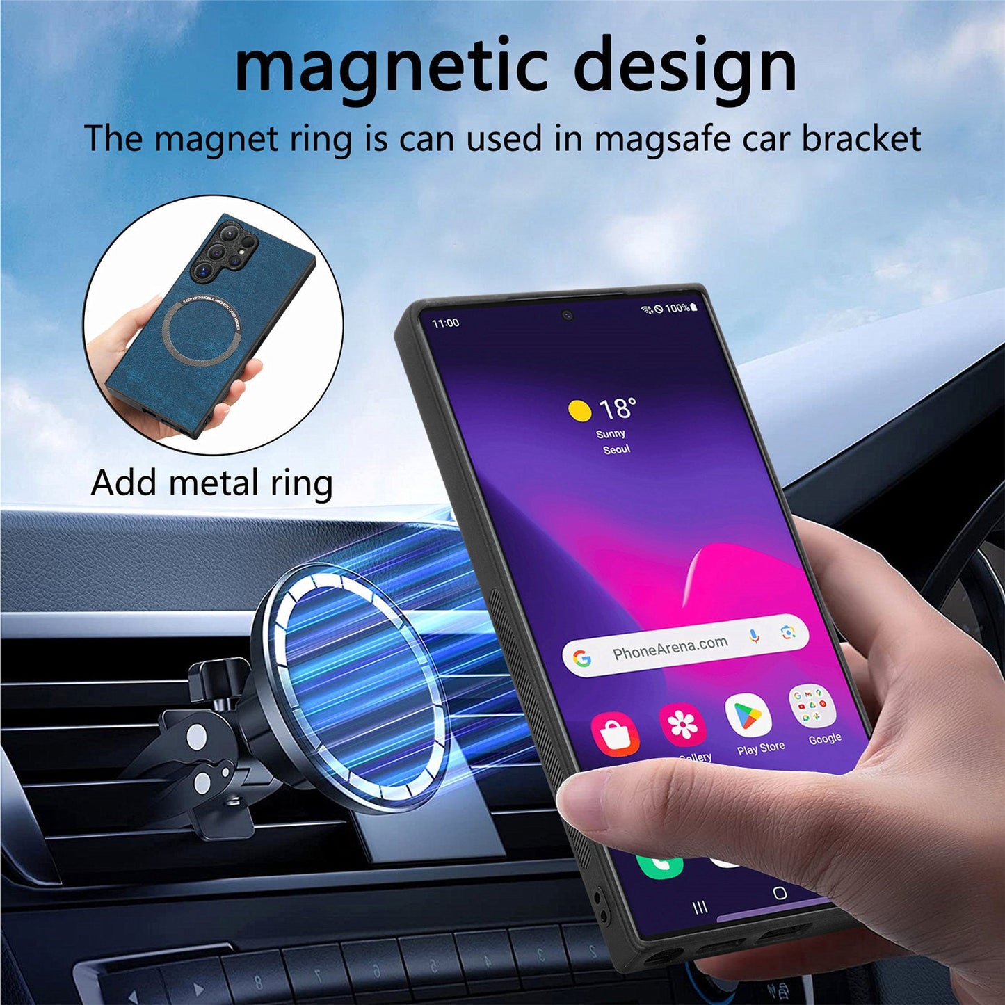 RFID 2-in-1 Detachable Wallet Magnetic Case for Samsung Galaxy