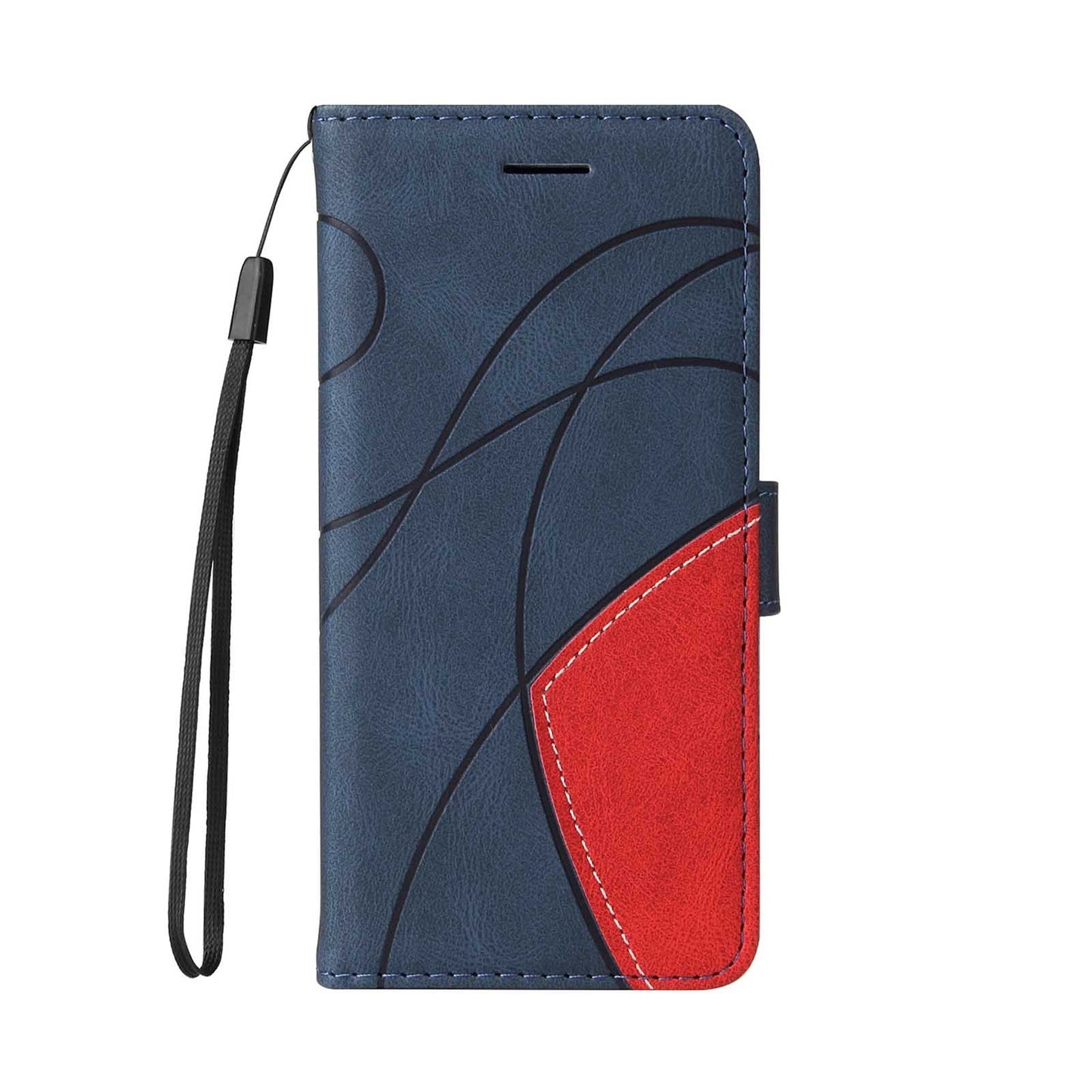 Two-tone Stitched Leather Phone Case for Samsung Galaxy