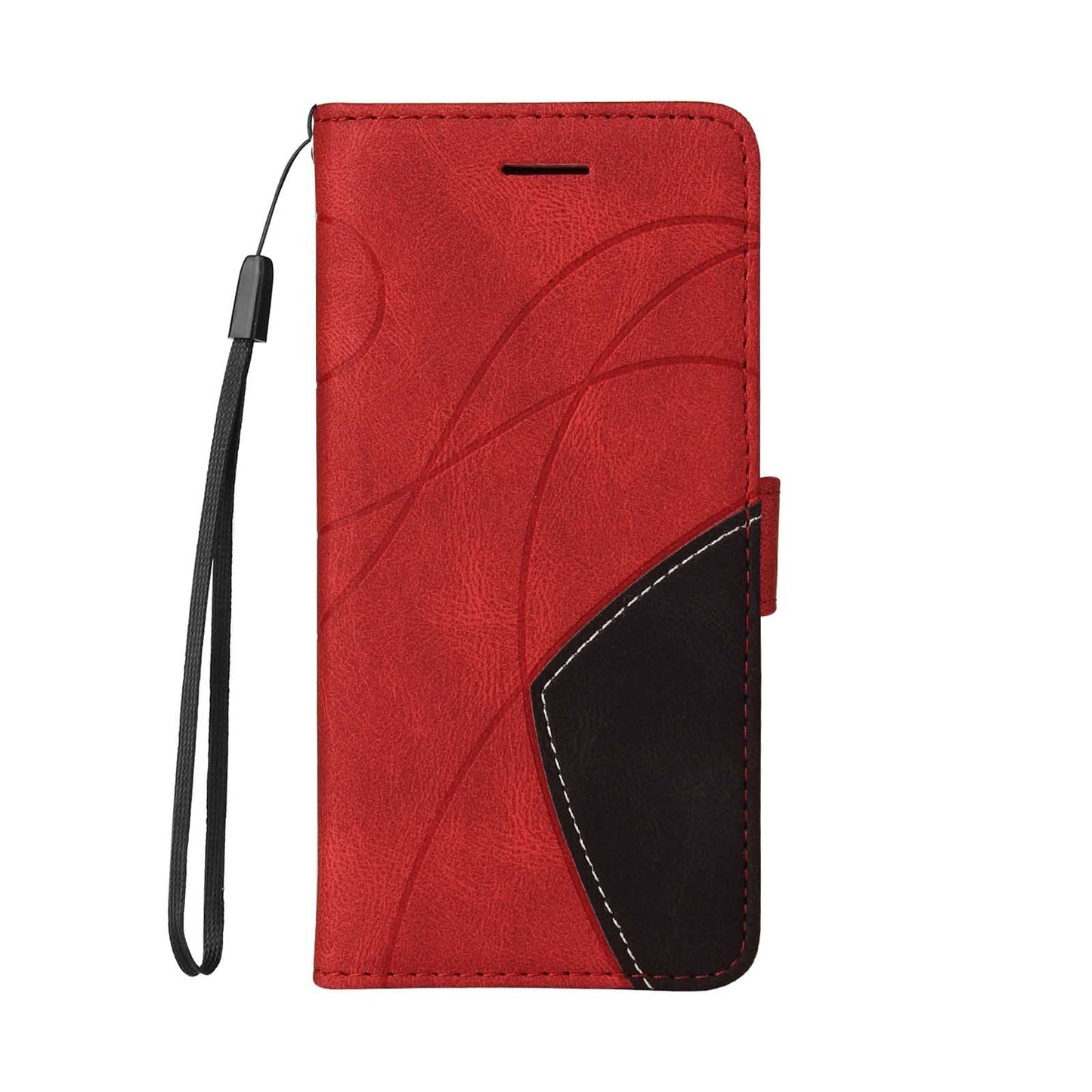 Two-tone Stitched Leather Phone Case for Samsung Galaxy