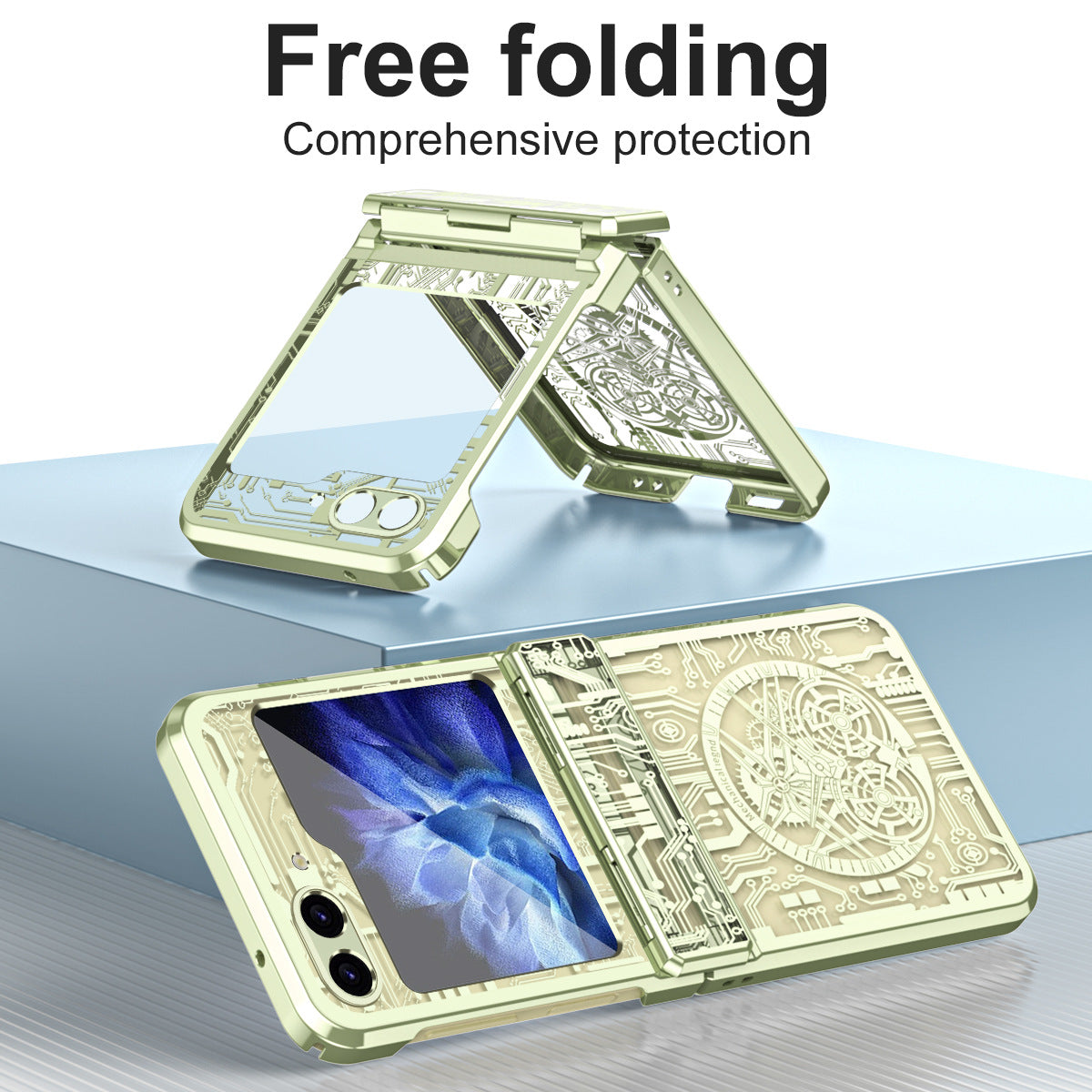 Luxury Electroplated Samsung Flip5 Flip4 Flip3 5G Case All-inclusive Drop-proof Protective Case