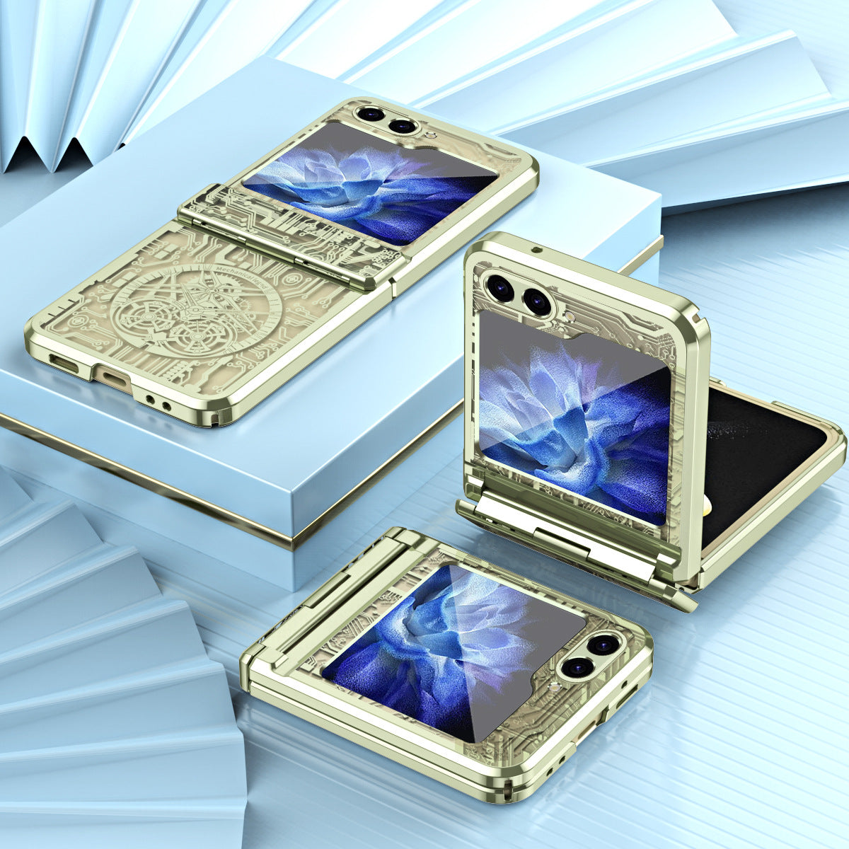 Luxury Electroplated Samsung Flip5 Flip4 Flip3 5G Case All-inclusive Drop-proof Protective Case
