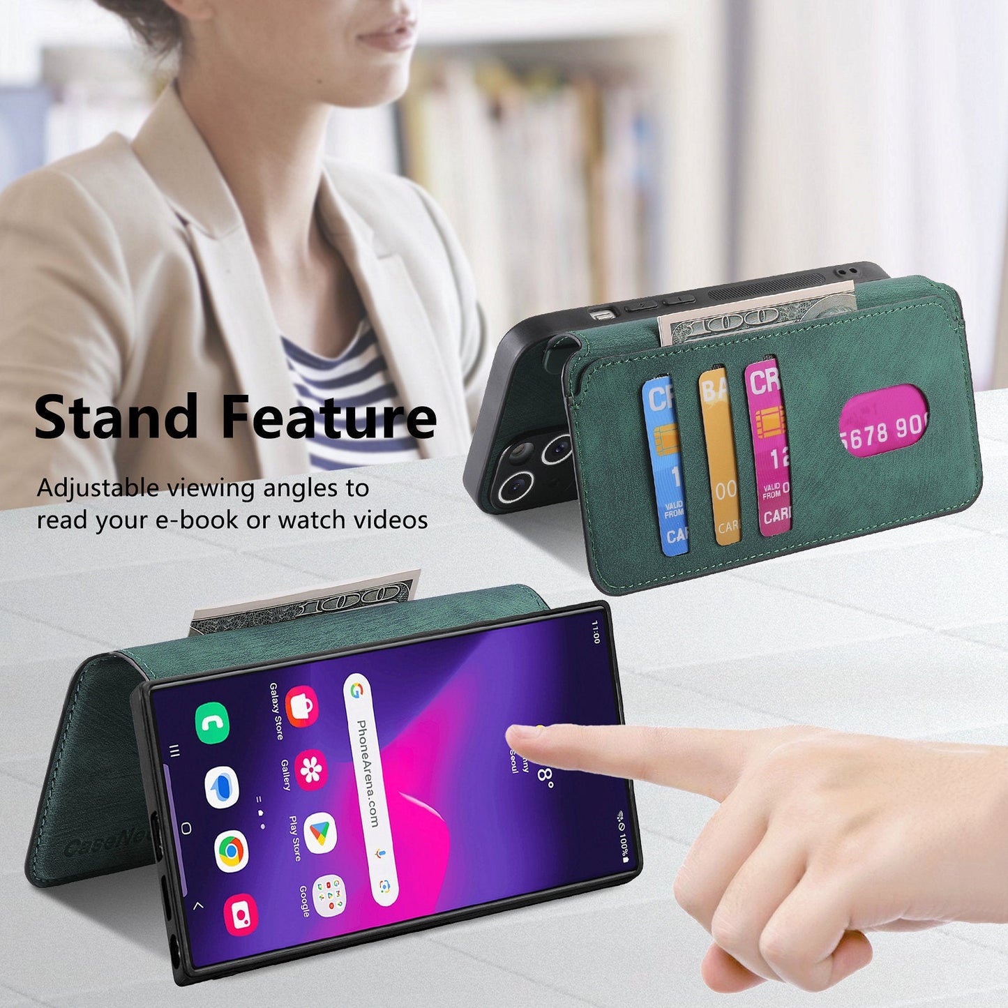 RFID 2-in-1 Detachable Wallet Magnetic Case for Samsung Galaxy