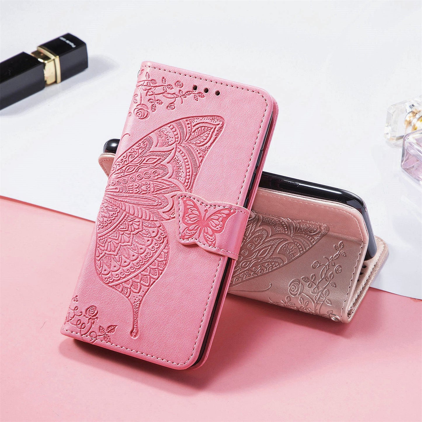 Embossed Butterfly Wallet Flip Case For Samsung Galaxy Series