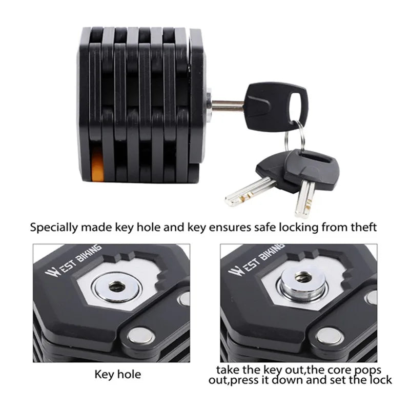 Alloy Anti-Theft Folding Bike Lock