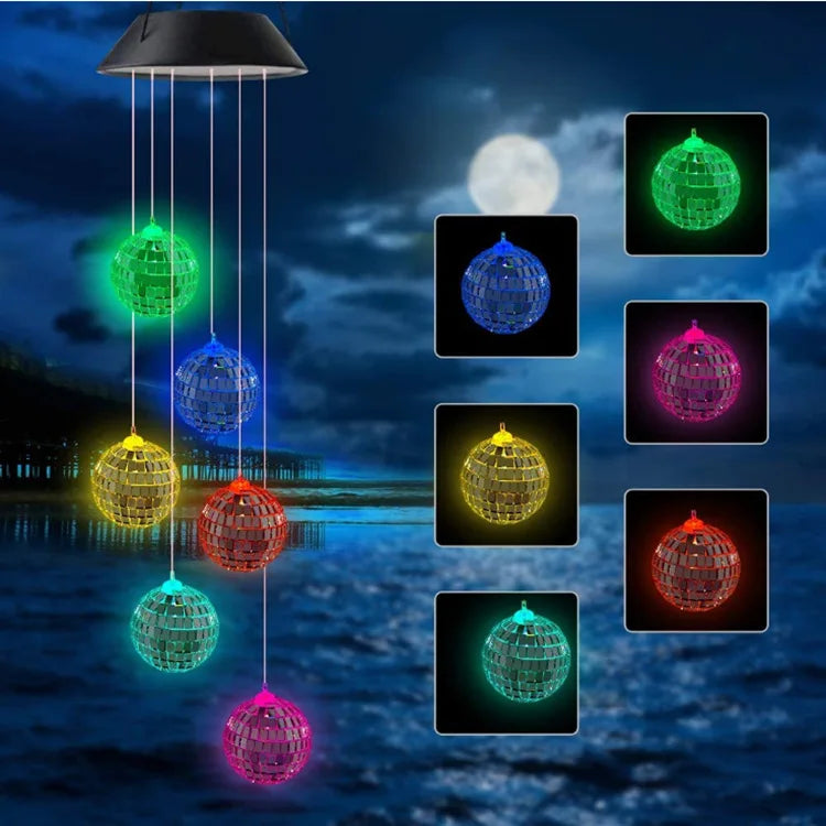 Star and Moon Solar LED Wind Chimes