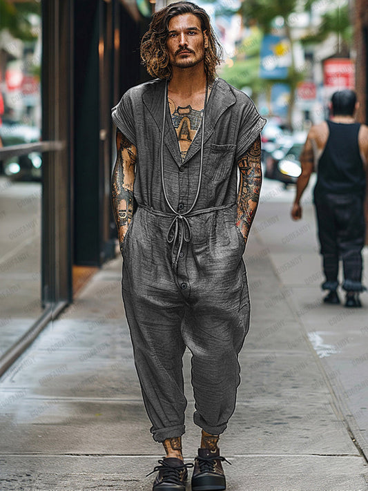 Modern Linen Blend Jumpsuit