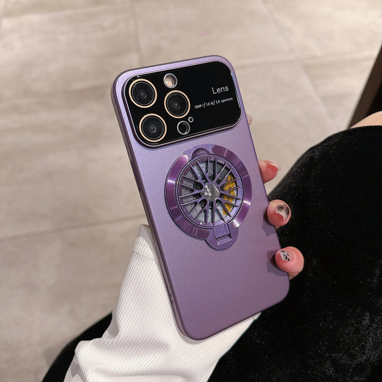 iPhone Case Rotating gyro magnetic bracket mobile phone case apple anti-falling protective cover