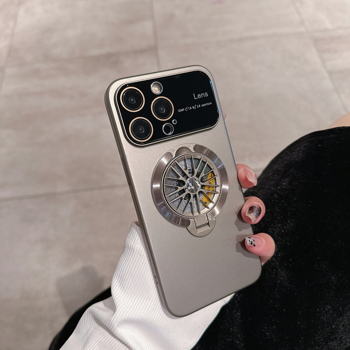 iPhone Case Rotating gyro magnetic bracket mobile phone case apple anti-falling protective cover