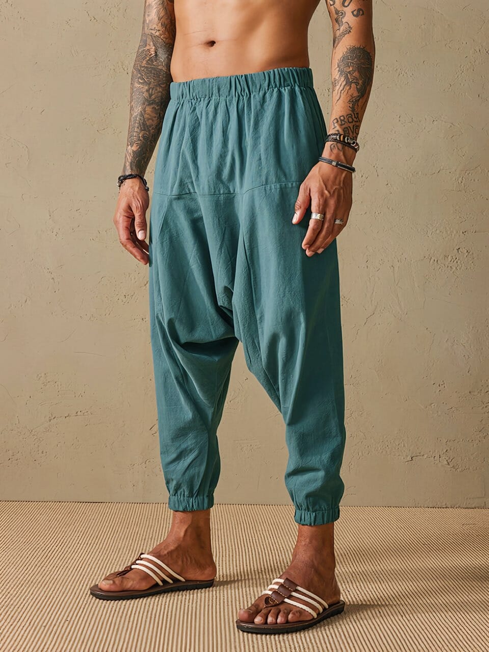 Casual Linen Style Loose Pants