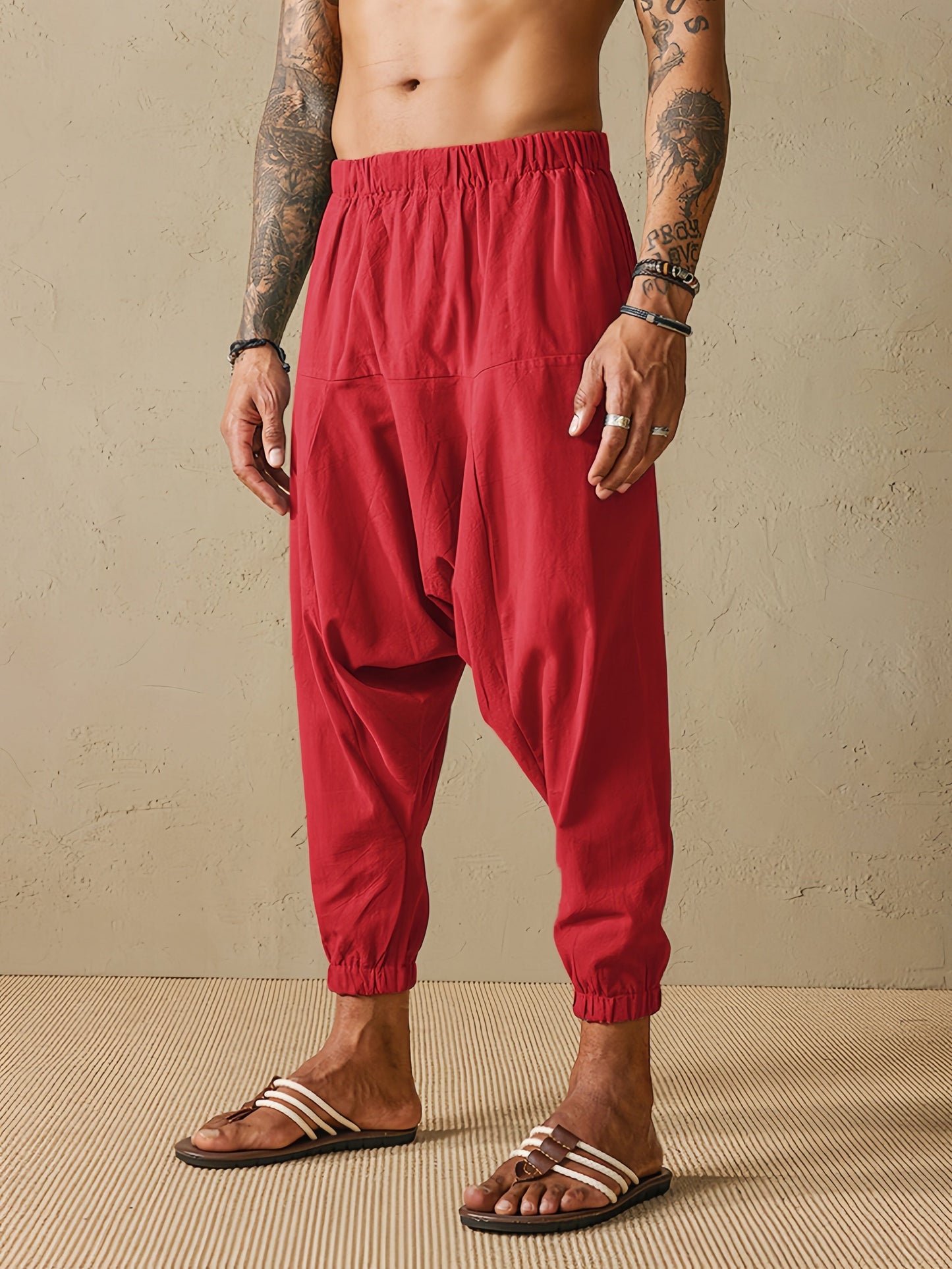 Casual Linen Style Loose Pants