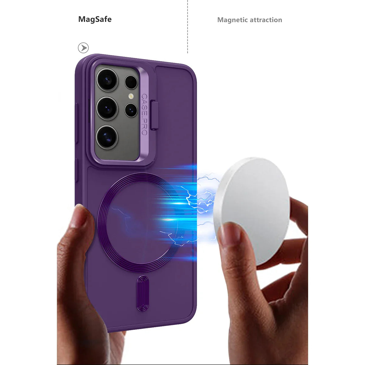 Large Lens Magnetic Holder Phone Case for Samsung Galaxy