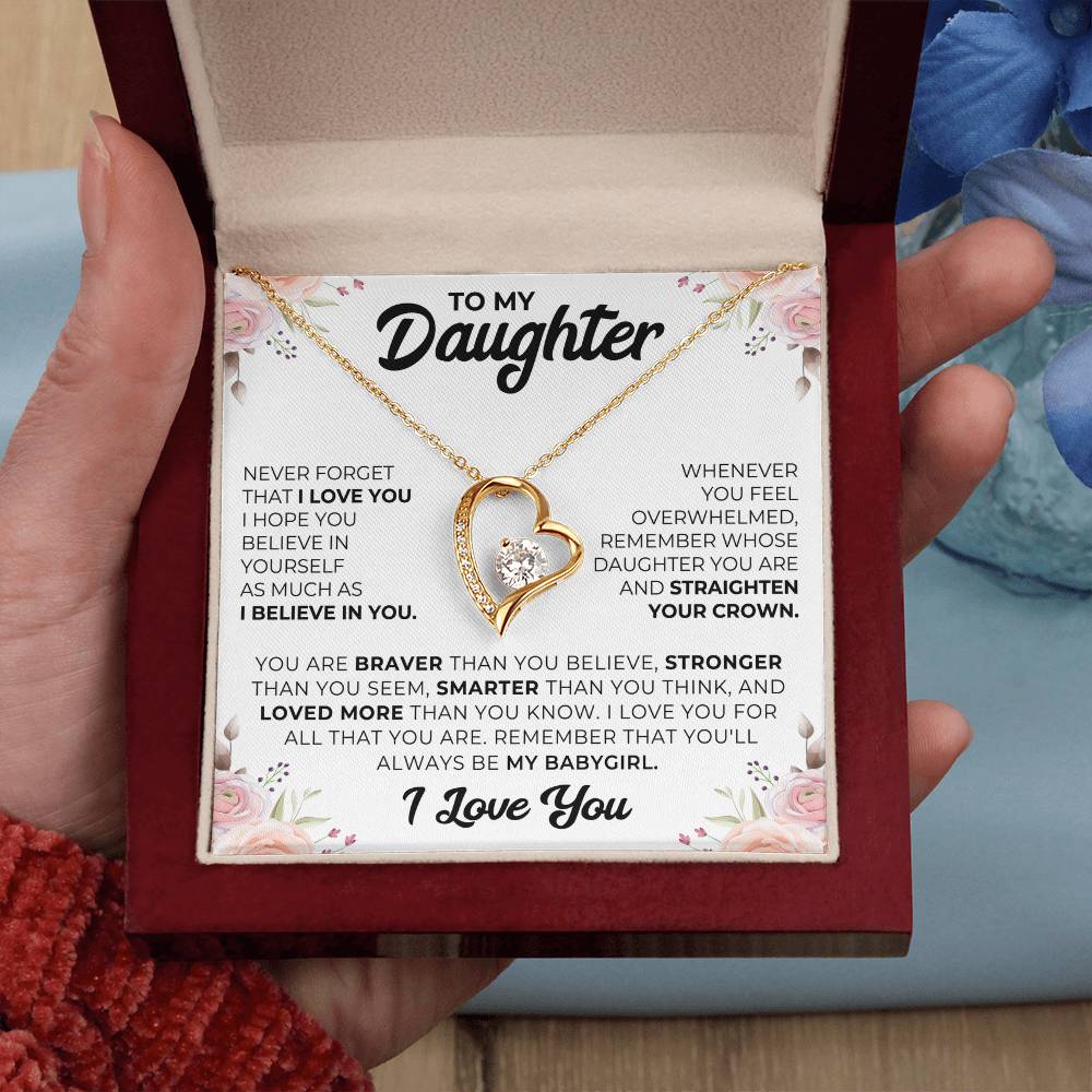 To My Daughter - Forever Love Necklace (Never Forget)