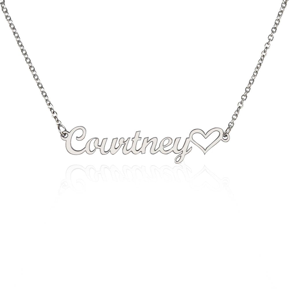 Personalized Name Necklace with Heart