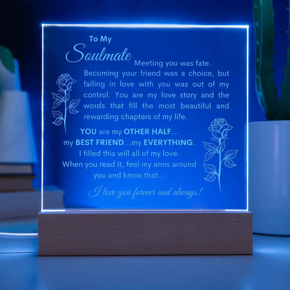 To My Soulmate - Acrylic Night Light