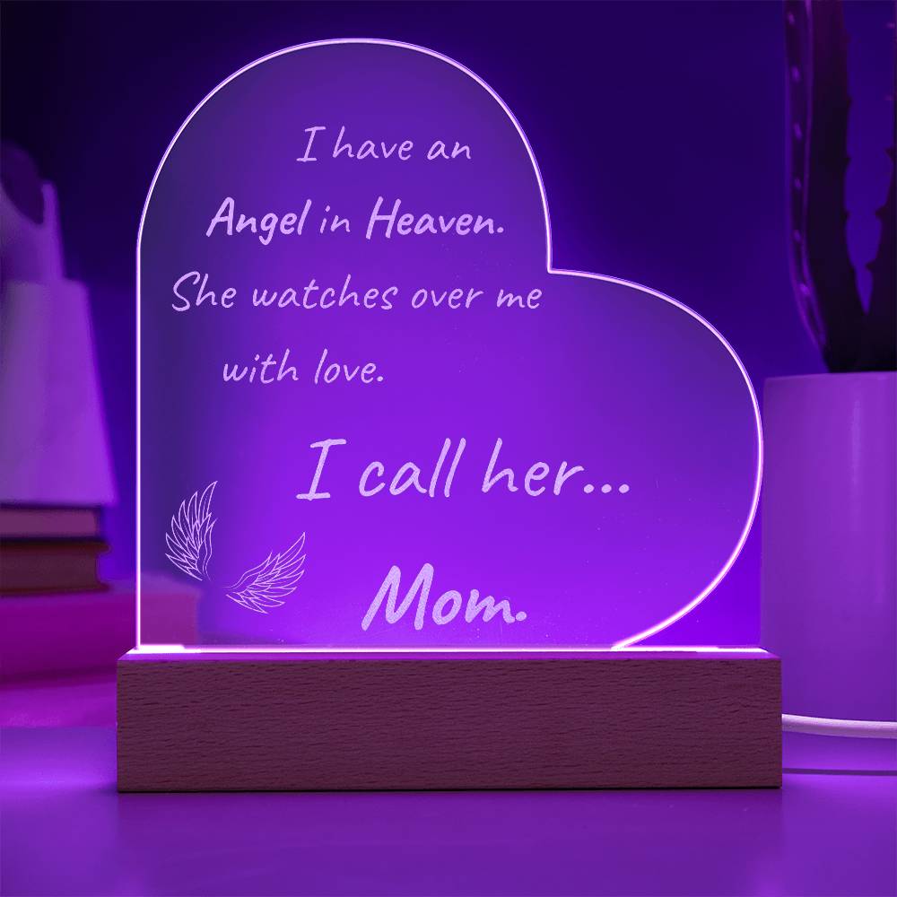 Angel Called Mom - Acrylic Night Light