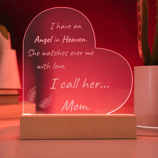 Angel Called Mom - Acrylic Night Light