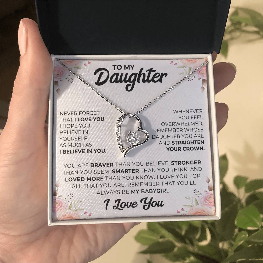 To My Daughter - Forever Love Necklace (Never Forget)